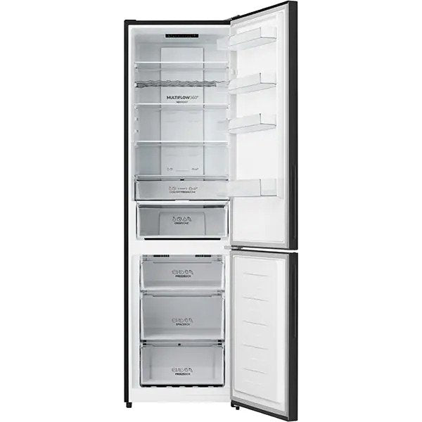 Combina frigorifica Gorenje NRK620EABG4, No Frost Plus, 336 l, H 200 cm, Clasa E, negru