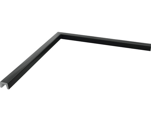 Prag Cabina Dus Unghi Drept din Marmura Compozita 125x125 cm Granit Negru