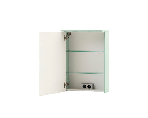 Dulap baie cu oglinda Spot, iluminare LED, PAL, 50,4x72,3 cm, verde menta