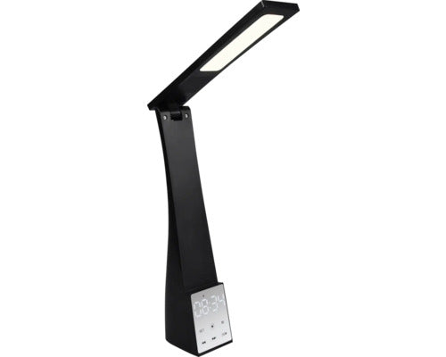 Lampa De Birou Cu Led Integrat Linus 2w 135 Lumeni, Lumina Reglabila, Negru, Bluetooth