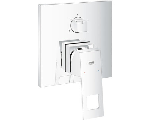 Unitate comanda Grohe Eurocube 24094000, aparenta, monocomanda, diverter, 3 iesiri, necesita set fixare, crom