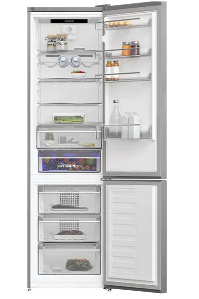 Combina frigorifica GRUNDIG GKNE 262E40 FXN, Duo-Cooling No Frost, 362 l, H 203, Clasa A++, inox