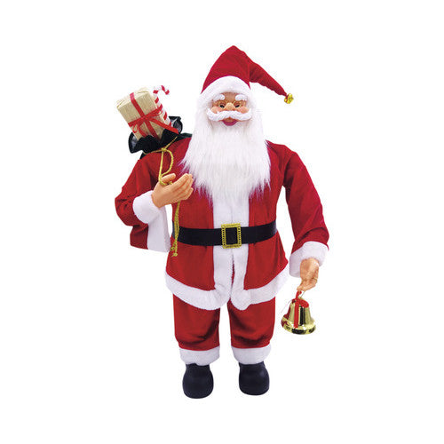 Figurina decorativa Mos Craciun, H 80 cm, rosu