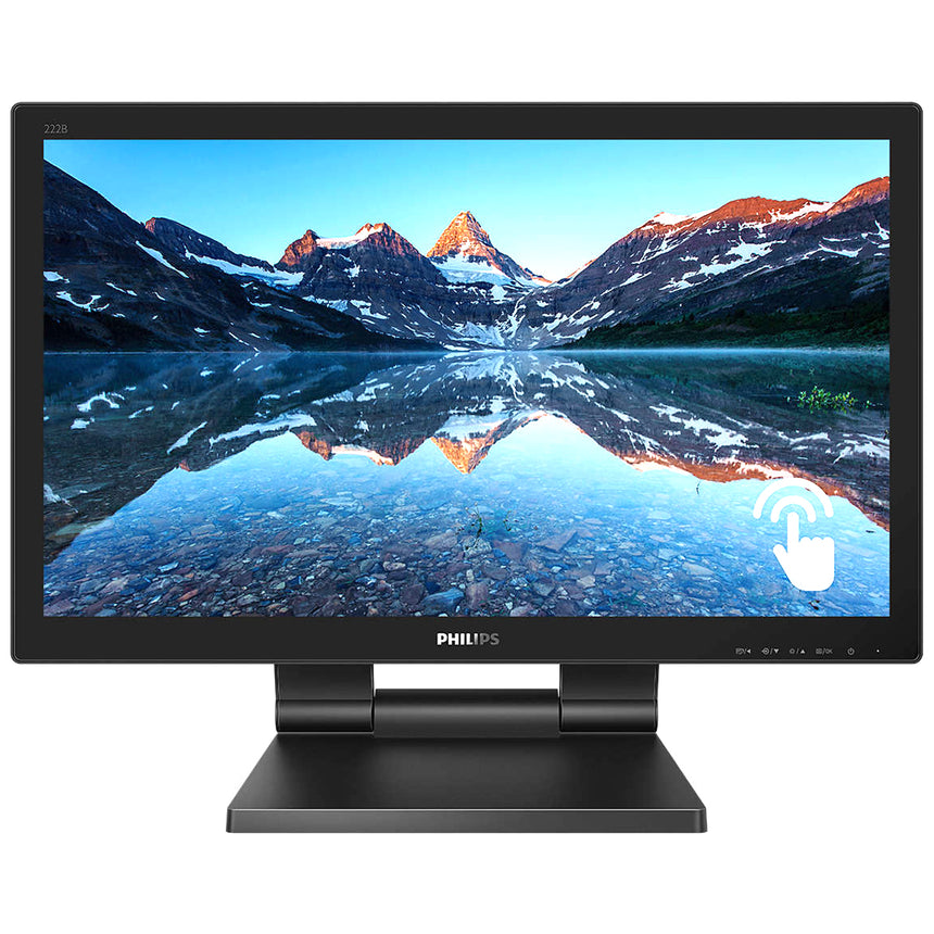 Monitor touchscreen LED TN Philips 21.5", Full HD, Display Port, 1ms, Negru