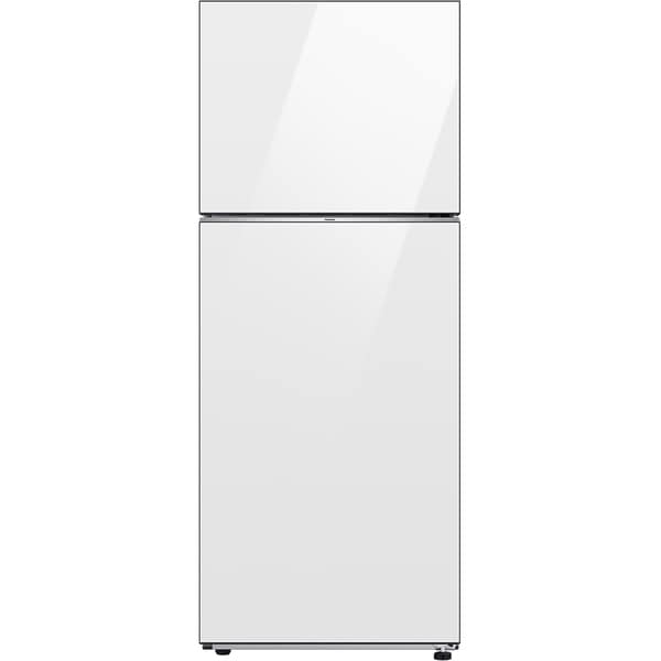 Frigider cu doua usi Samsung BeSpoke RT42CB662412EO, 415 l, No Frost, All Around Cooling, AI Energy, WiFi, Clasa E, H 178.5 cm, Sticla alba