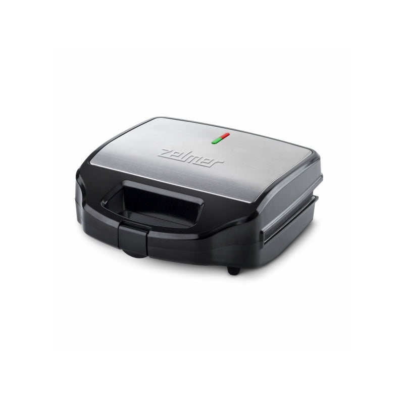 Sandwichmaker Zelmer 3 in 1 ZSM7900, 900 W, accesoriu wafe, accesoriu grill, carcasa plastic/inox, negru/gri