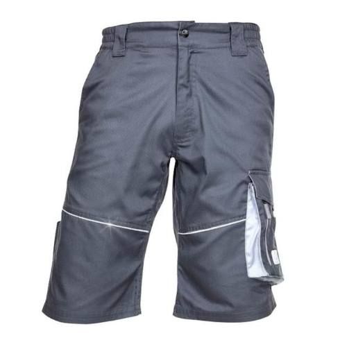 Pantaloni scurti protectia muncii, Buzunare, Elemente reflectorizante, Poliester/Bumbac, Gri, 52