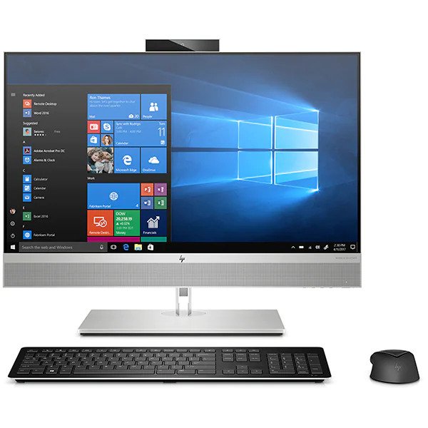 Sistem PC All in One HP EliteOne 800 G6, Intel Core i7-10700 pana la 4.8GHz, 23.8" Full HD Touch, 16GB, SSD 512GB, Intel UHD Graphics 630, Windows 10 Pro