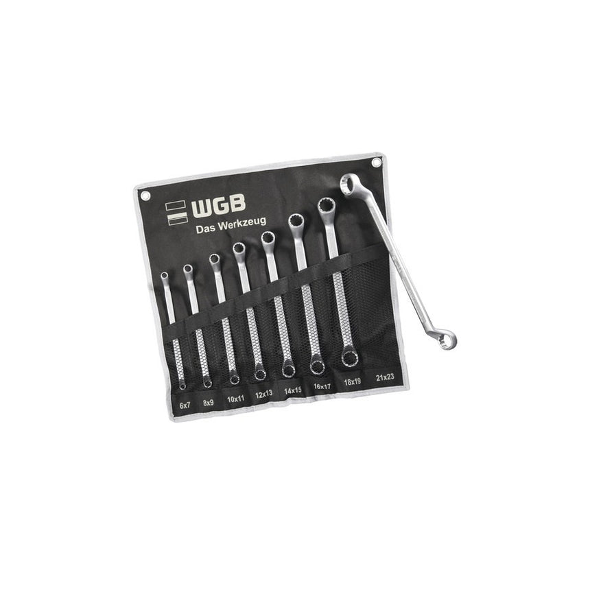 Trusa chei inelare cu cot duble WGB 6-23 mm, 8 piese