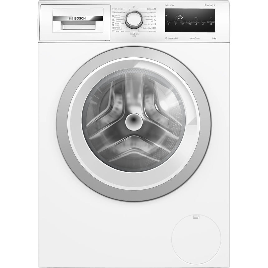 Masina de spalat cu incarcare frontala, 8 kg, 1200 rpm, IronAssist, EcoSilenceDrive, clasa energetica A, Alb