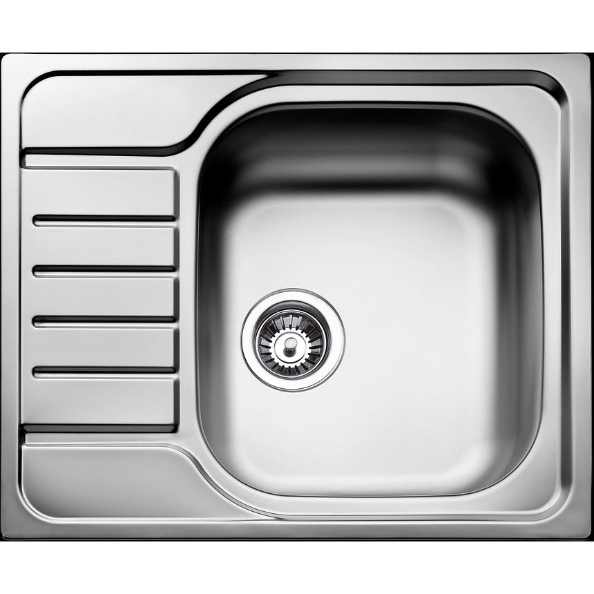 Chiuveta bucatarie Teka Universal E/580.500 1B 1/2 D, 580x500, inox texturat, stanga