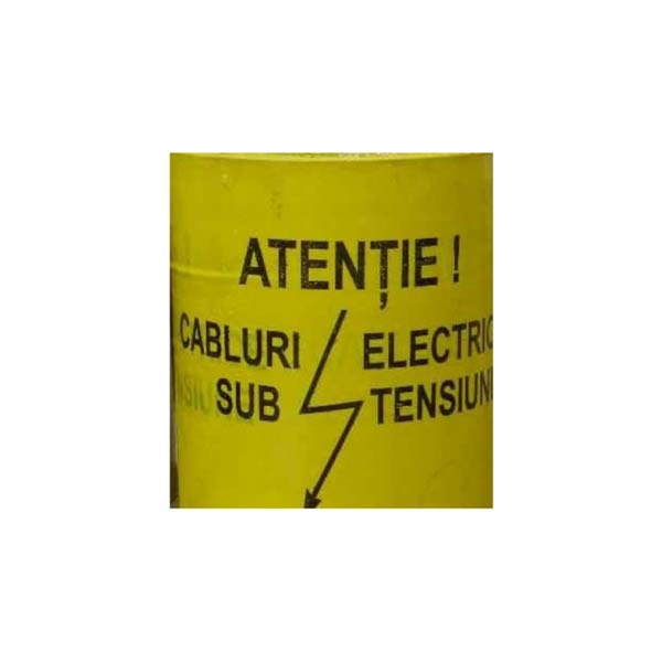 Banda De Avertizare Delimitare „circuite Electrice” 200mm X 200m, Din Polietilena