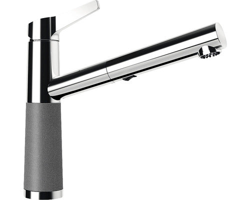 Baterie Bucatarie Cu Dus Extractibil Schock Sc-510, 2 Tipuri De Jet, Cartus Ceramic, Cristadur Stone