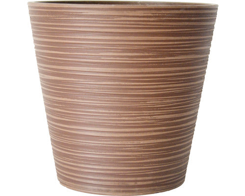 Ghiveci Cu Striatii Lafiora Piatra Artificiala Ø 31 Cm H 29 Cm Maro