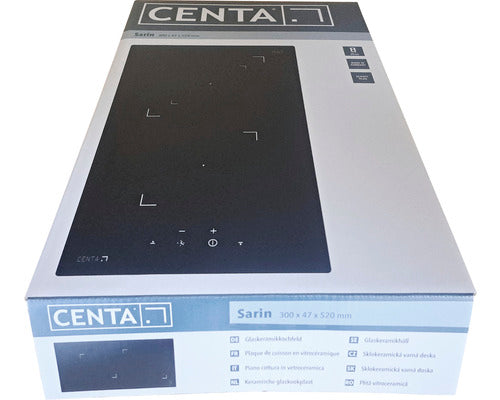 Plita Electrica Vitroceramica Centa Sarin 30 Fara Rama, 2 Zone Gatit, Putere 2, 9 Kw, 30x52 Cm