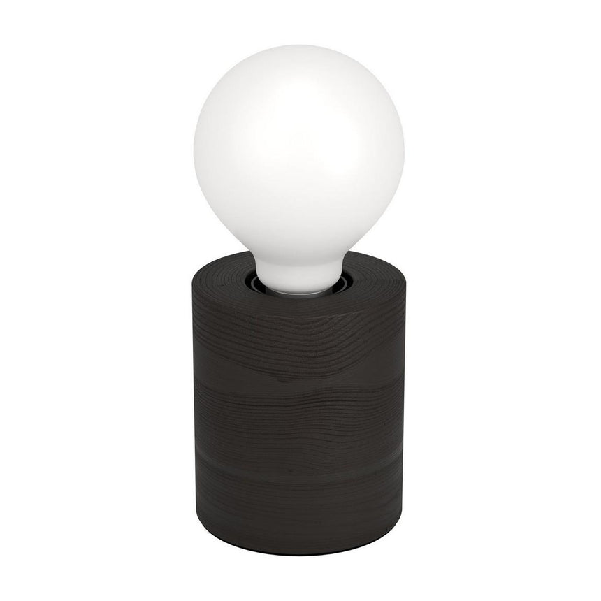 Lampa de masa, Eglo, Lemn, 10 cm, Negru