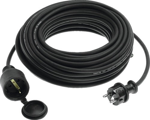 Prelungitor Electric 10m 3600w Negru, Cablu Cauciuc, Pentru Exterior Ip44