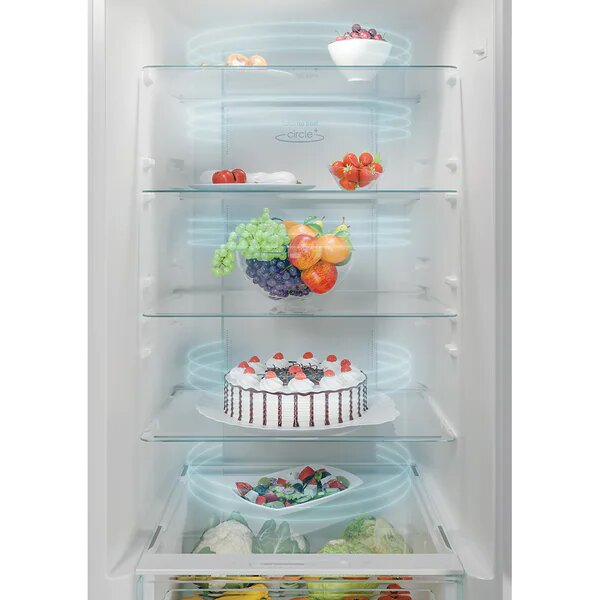 Combina frigorifica CANDY CCE4T620ES, No Frost, 377 l, H 200 cm, Clasa E, Wi-Fi, argintiu