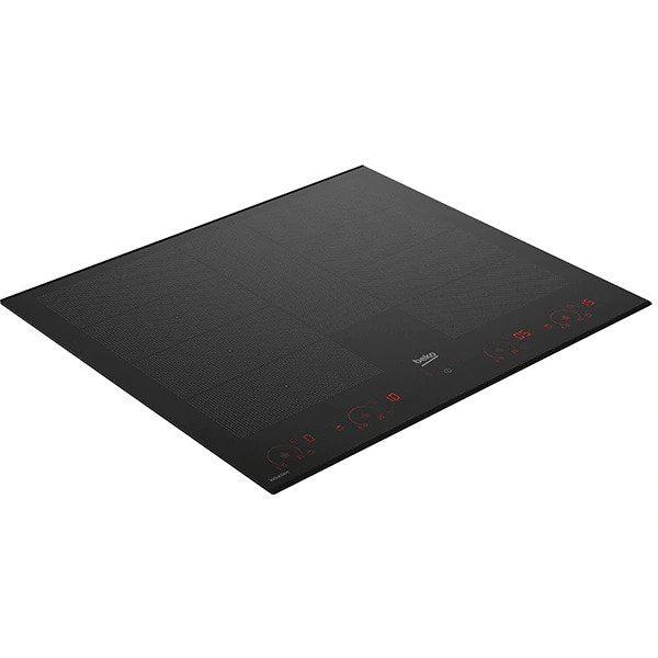 Plita incorporabila Beko HII68811NT, Inductie, Indyflex+, Automatic Cooking Function, Wipe Guard, Control touch, 15 trepte, 60 cm, Negru