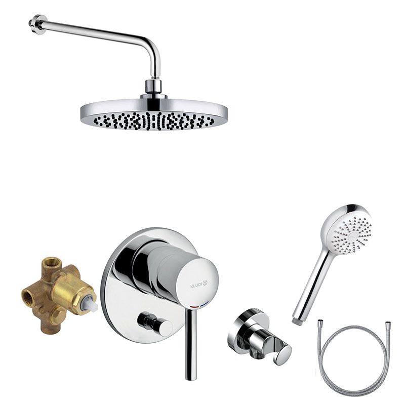 Sistem dus montaj incastrat Kludi Bozz, palarie 200mm, corp incastrat inclus
