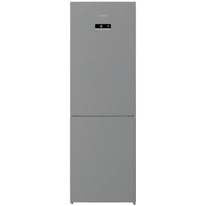 Combina frigorifica Arctic AK60366E40NFMT, 324 l, Full NoFrost, Control electronic, Air Flow Dual Tech, Clasa E, H 185 cm, Argintiu