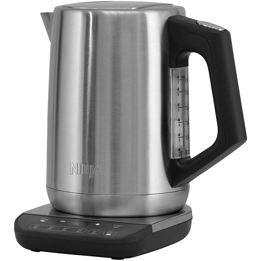 Fierbator electric Ninja KT201EU, 3000 w, Capacitate 1.7l, 6 programe de temperatura, Otel inoxidabil, Gri