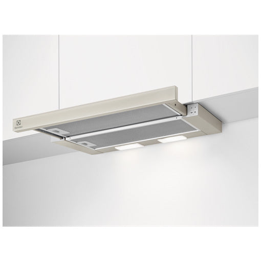 Hota telescopica incorporabila Electrolux LFP326AS, Putere de absorbtie 410 mc/h, 1 motor, 60 cm, Auriu