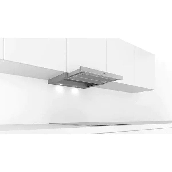 Hota incorporabila Bosch DFS067A51, Putere de absorbtie 728 mc/h, EcoSilence Drive, 4 trepte de putere, 60 cm, Inox