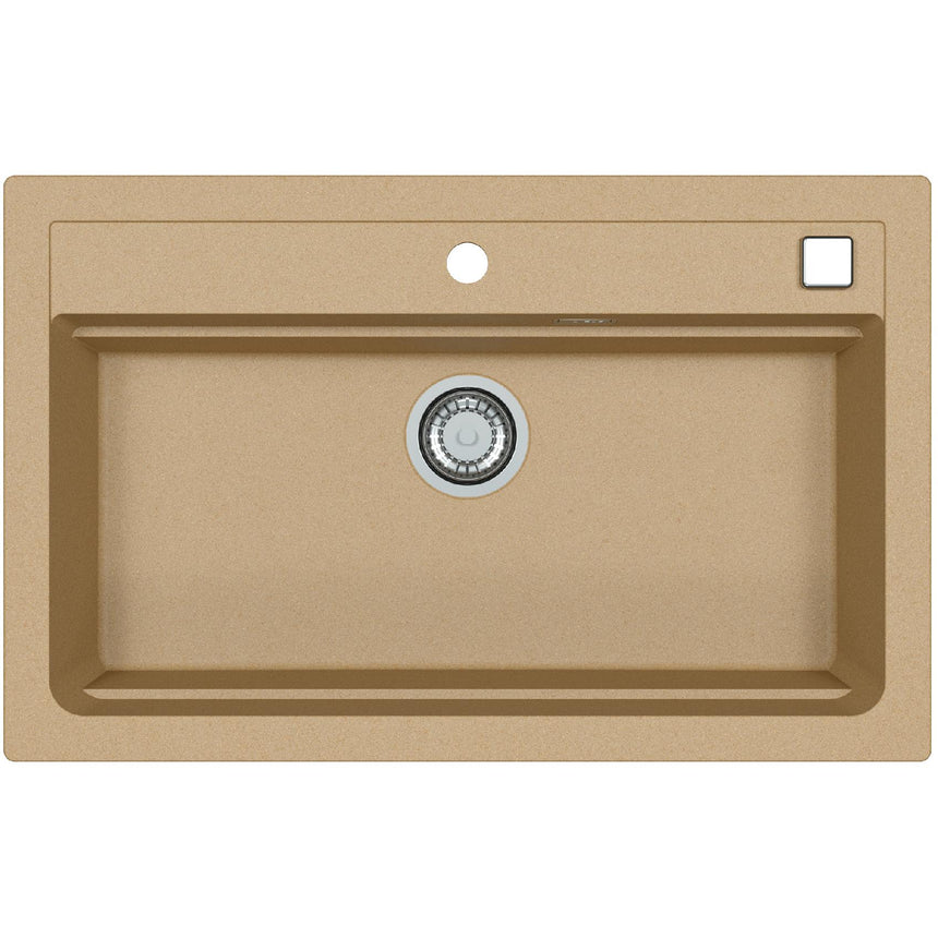 Chiuveta bucatarie Alveus Atrox 40, material compozit, 790x500x200mm, sifon pop-up inclus, Beige