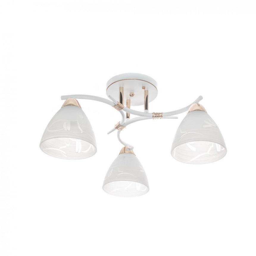 Lustra Marie cu 3 surse de iluminare, 3xE27, Alb