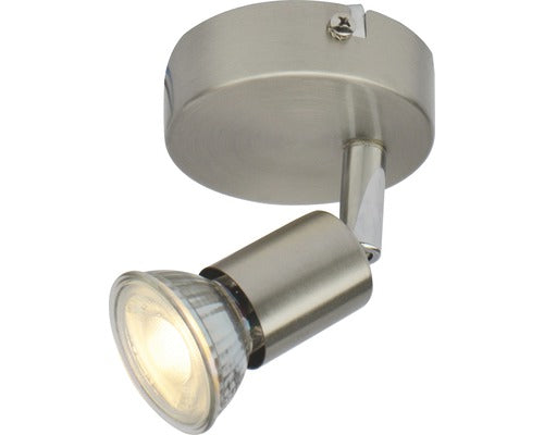 Spot Aplicat Gu10 1x3w, Bec Led Inclus, Nichel Mat