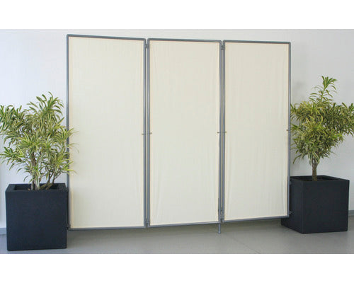 Paravan Format Din 3 Parti, Alb Fildes, 170x210cm