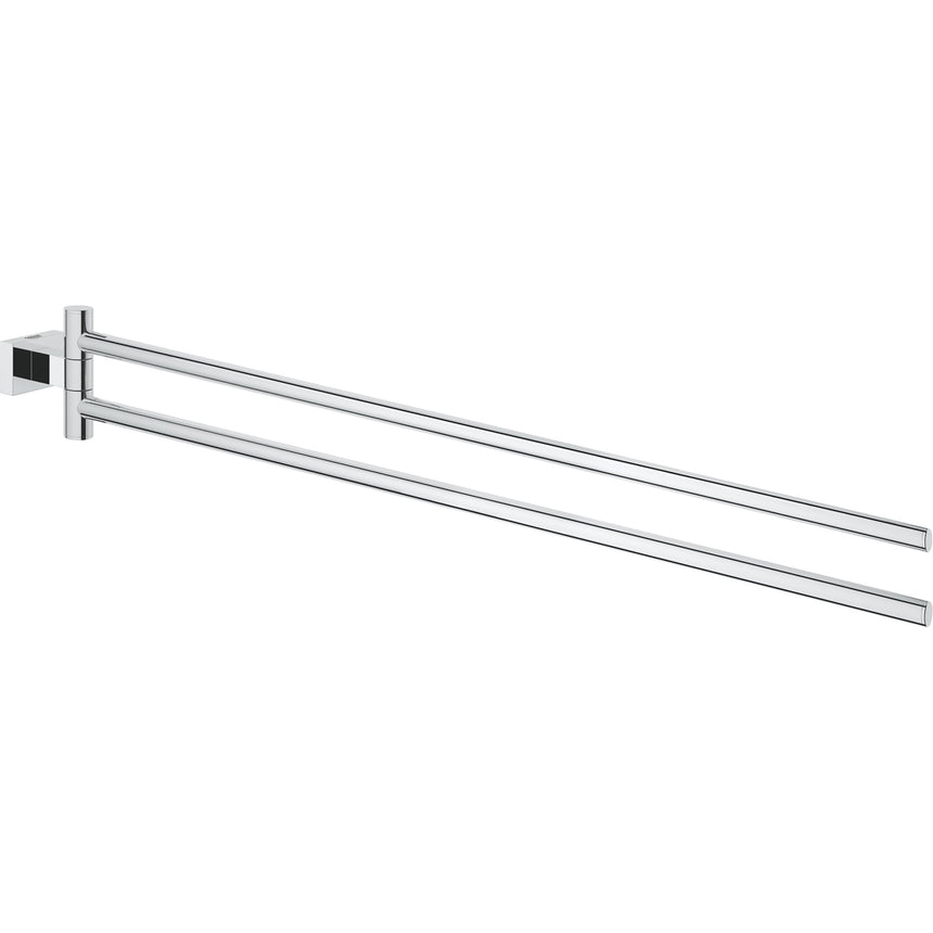 Suport prosop Grohe Essentials Cube, 2 brate, 450 mm, fixare ascunsa, Crom
