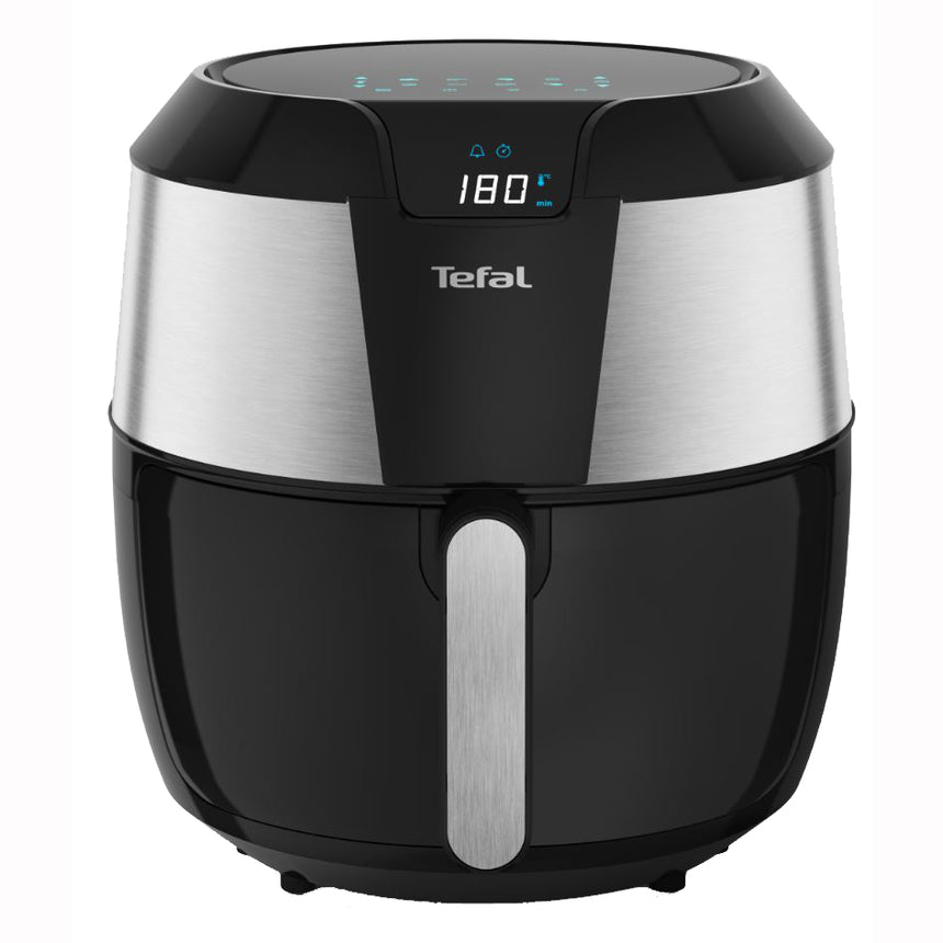 Friteuza cu aer cald Tefal Easy Fry XXL EY701D15, 1850W, 5.6L, Temperatura ajustabila, 8 programe, Functie Auto OFF, Tehnologia 3D Air Pulse, Negru/inox