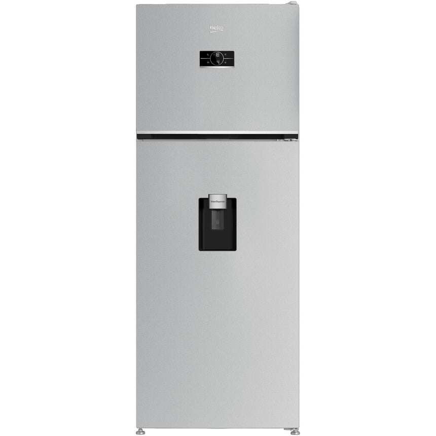Frigider cu doua usi Beko B5RDNE504LDM, 477 l, HarvestFresh™, AeroFlow™, Everfresh+®, No Frost, Slim tank water dispenser, Display, Clasa E H 186,5 cm, Glossy Grey