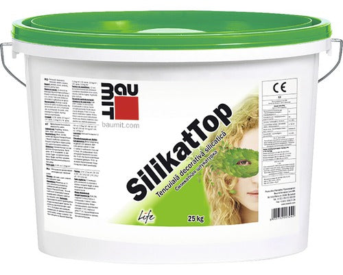 Tencuiala Decorativa Silicatica Baumit SilikatTop Alba Pentru Exterior 25 kg Decor Scoarta de Copac