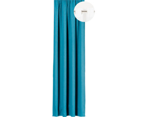Draperie Cu Inele Tyler Turcoaz 140x245 Cm