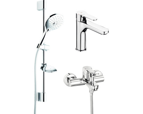 Pachet baterii Roca L20: baterie lavoar Cold Start + baterie cada dus + set dus, para dus, bara dus, furtun dus