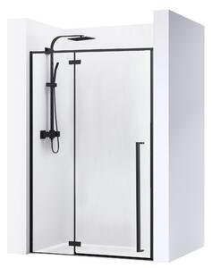 Usa dus batanta basano Modena black 90x197,5 cm sticla transparenta profil negru mat