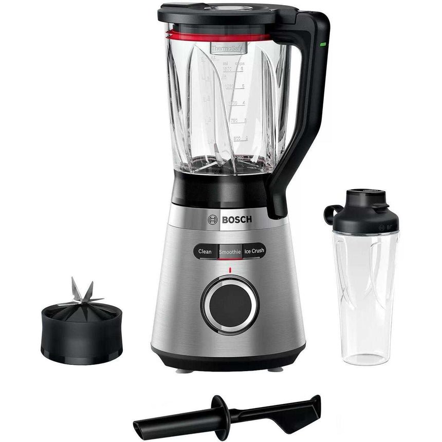 Blender Bosch Vita Power Serie 4 MMB6384M, 1200 W, 1.5 l, 3 programe automate, cana ThermoSafe, Inox