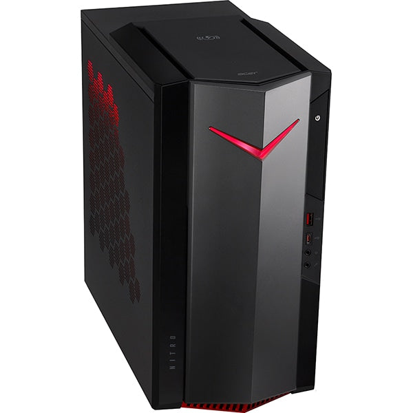 Sistem Desktop Gaming ACER Nitro 50, Intel Core i5-12400F pana la 4.4GHz, 16GB, SSD 512GB, NVIDIA GeForce GTX 1660 6GB, Free Dos, Negru