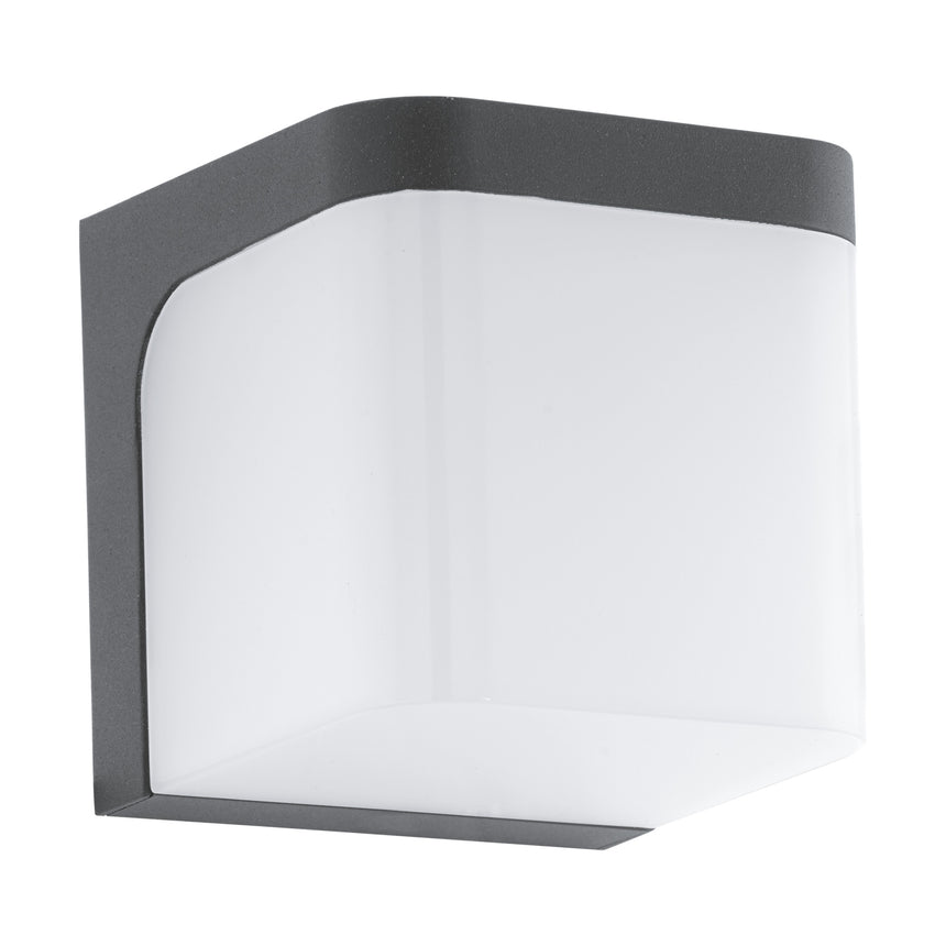 Aplica LED exterior JORBA, 96256, 110x110x110mm, antracit, 1x6W, 1x500lm, 3000K, IP44