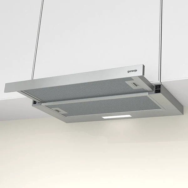 Hota Gorenje, 60 cm, Max 350m3/h, Argintiu