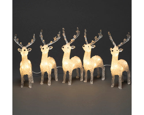 Set Decoratiune Forma Ren, 40 Led-uri, 5 Buc