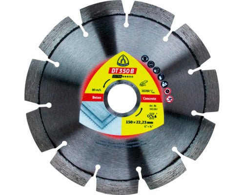 Disc Diamantat Debitare Beton Klingspor Dt 350 B Extra Ø150x2,4x22,23 Mm