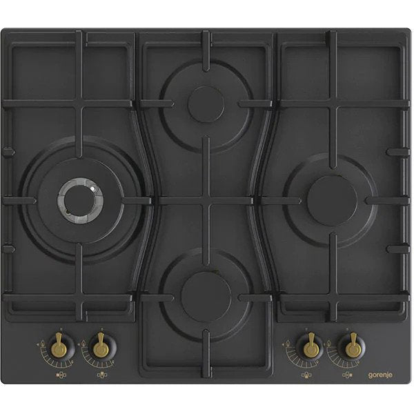Plita incorporabila pe gaz, Gorenje, 60cm, 4 plite, 8150W, control mecanic, negru