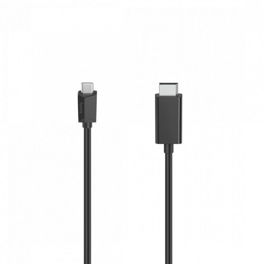 Cablu HAMA, USB-C tata, DisplayPort tata, Ultra HD, 4K, 1,5 m, Negru