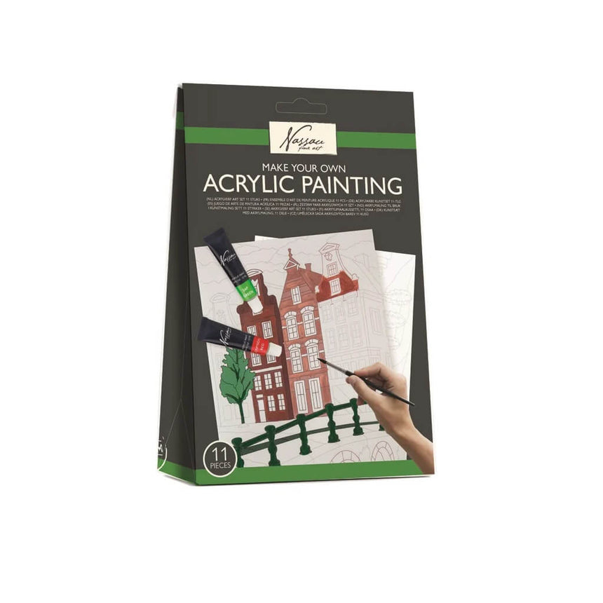 Set pictura cu model, culori acrilice, pensule Arhitectura