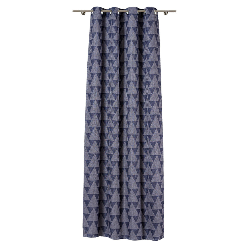 Draperie cu inele Zapata, Mendola Interior, 130x260 cm, Jacquard, Gri Petrol