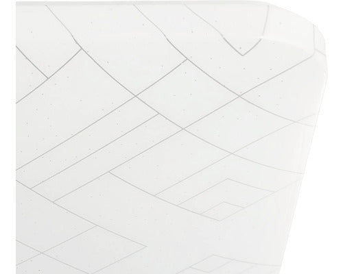 Plafoniera Cu Led Integrat Rende 19, 5w 2300 Lumeni, 380x380 Mm, Alb/argintiu
